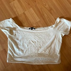 Kendall and Kylie cropped off the shoulder shirt